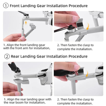 For DJI Mini 4 Pro Drone BRDRC Landing Gear Increased Height Leg