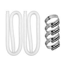 For Intex Swimming Pool Filter Pump Replacement, 1 Hose 2 Clamps, 2 Hoses 4 Clamps, 1 Hose 2 Clamps Blue, 2 Hoses 4 Clamps Blue