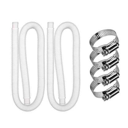 For Intex Swimming Pool Filter Pump Replacement, 1 Hose 2 Clamps, 2 Hoses 4 Clamps, 1 Hose 2 Clamps Blue, 2 Hoses 4 Clamps Blue