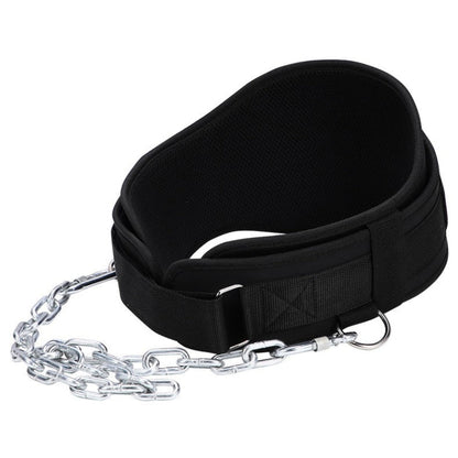 Pull Up Weighted Belt Lumbar Strength Training Double Bar Arm Extension Weighted Belt, Paste+70cm Iron Chain+2 Hooks, Metal Buckle, Double Layer Paste+70cm Iron Chain+2 Hooks