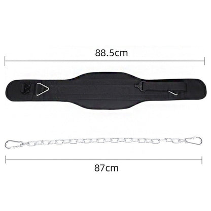 Pull Up Weighted Belt Lumbar Strength Training Double Bar Arm Extension Weighted Belt, Paste+70cm Iron Chain+2 Hooks, Metal Buckle, Double Layer Paste+70cm Iron Chain+2 Hooks