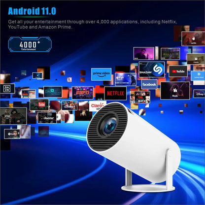 HY300 PRO Smart Projector Android 11.0 System 160 Lumen Portable Projector, EU Plug, US Plug, UK Plug, AU Plug