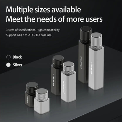 COOLMOON Graphics Card Stand Desktop Computer Graphics Card Vertical Top Support Bracket Screw Telescopic Support Rods, 2.8-5cm (Black), 2.8-5cm (Silver), 5-8cm (Black), 5-8cm (Silver), 7.5-12cm (Black), 7.5-12cm (Silver)