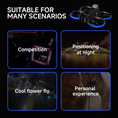 For DJI Avata 2 RCSTQ Colorful Luminous Light Belt High Bright Tube Night Flight Warning Light Strip, For DJI Avata 2