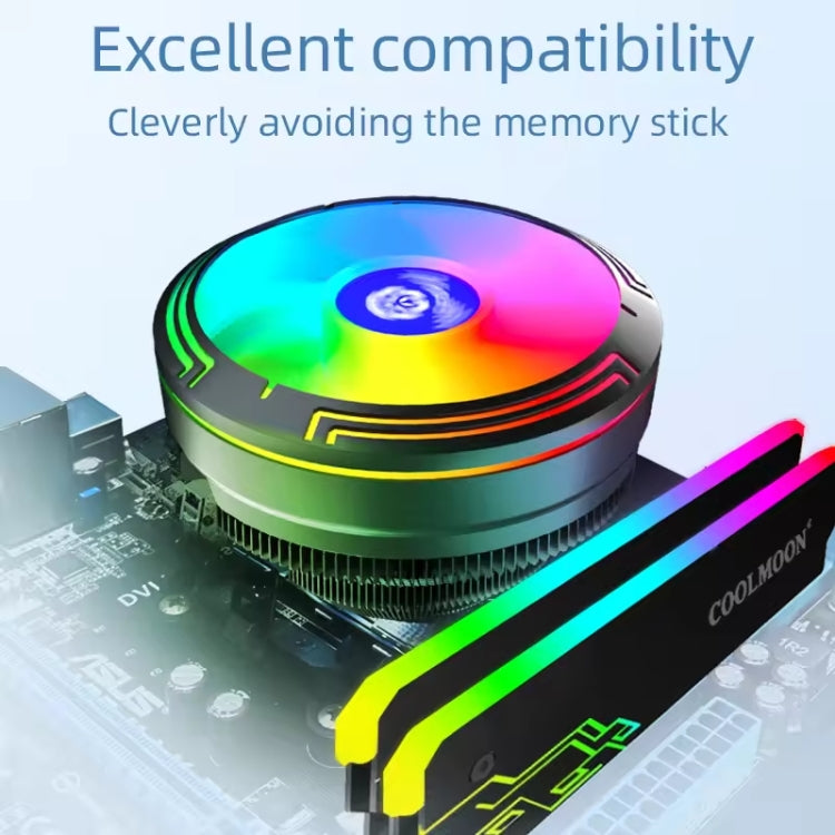 LED Colorful Light 4Pin Cooler Desktop CPU Cooling Fan, Ice Blade W120