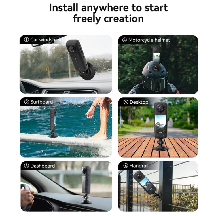 AMagisn Flexible Adhesive Mount for DJI / GoPro HERO / Insta360 Action Camera, 3 Claws