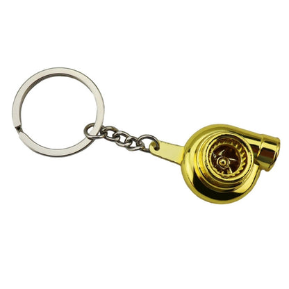 Car Tuning Accessories Turbo Keychain Decorative Pendant, Large Black, Large Gold, Large Bronze, Small Black, Small Gold, Small Green Antique