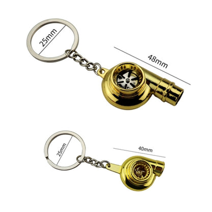 Car Tuning Accessories Turbo Keychain Decorative Pendant, Large Black, Large Gold, Large Bronze, Small Black, Small Gold, Small Green Antique