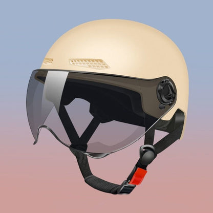 Electric Vehicle Helmet Lightweight Sun Protection Helmet, Black Transparent, White Transparent, Khaki Transparent, Pink Transparent, Gray Transparent, Black Brown, White Brown, Khaki Brown, Pink Brown, Gray Brown