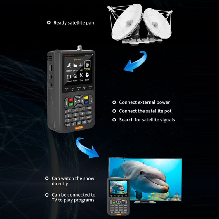 GTMedia Full HD Digital Satellite Finder With 3.5 Inch LCD Screen, Without Bag