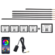 Car Hidden Acrylic LED Colorful Decorative Atmosphere Light Strip, 6 in 1, 10 in 1, 14 in 1, 18 in 1, 22 in 1