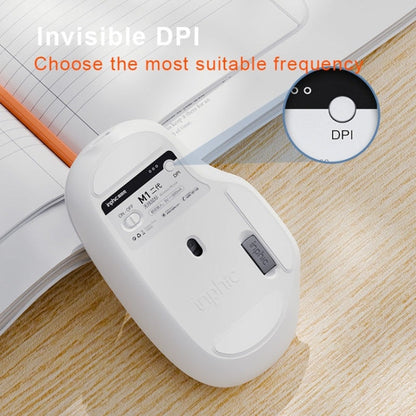 Inphic M1 2nd Generation Wireless Mice Rechargeable Mute Business Office Home Laptop Mouse, 2.4G Black