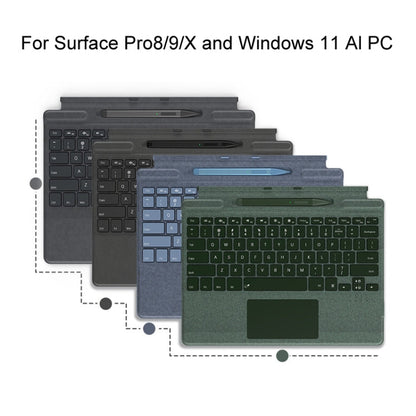For Microsoft Surface Pro 8 / 9 / 10 / X Bluetooth Keyboard Magnetic Tablet Wireless Touch Backlit Keyboard With Pen Slot, For Microsoft Surface Pro 8 / 9 / 10 / X