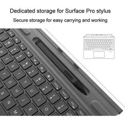 For Microsoft Surface Pro 8 / 9 / 10 / X Bluetooth Keyboard Magnetic Tablet Wireless Touch Backlit Keyboard With Pen Slot, For Microsoft Surface Pro 8 / 9 / 10 / X