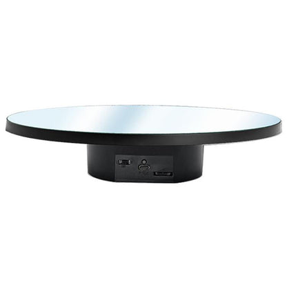 Multi-purpose Mirror Electric Rotating Disc Battery / USB Powered Photography Live Display Stand, 16cm White, 16cm Black, 16cm Gold, 25cm White, 25cm Black, 25cm Gold