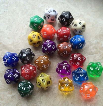 50 PCS Polyhedron Outdoor Bar Family Party Game Dice Board Game Accessories, 50 PCS Polyhedron Dice