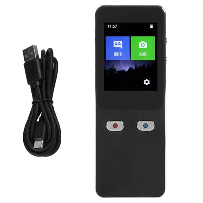 T9+ Portable WIFI Smart Voice Translator Smart Business Travel Real Time AI Translator Translation Machine 27 Languages Translator, T9+ Black