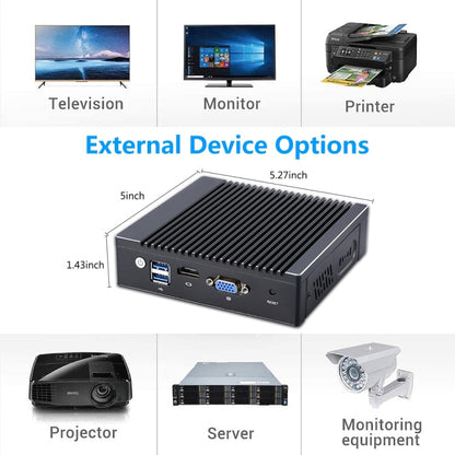 K660G4 Windows and Linux System Mini PC, Intel Celeron Processor N2840 Quad-Core 2M Cache,1.83GHz, up to 2.25GHz, 8GB RAM + 128GB SSD, US Plug, 8GB+128GB AU Plug, 8GB+128GB EU Plug, 8GB+128GB UK Plug, 8GB+128GB US Plug