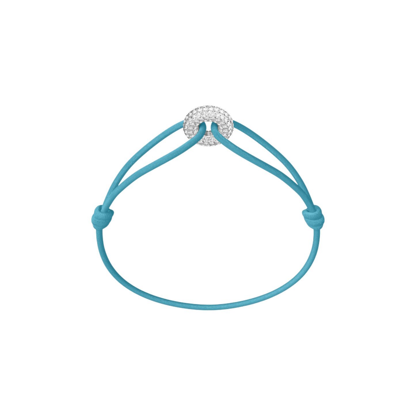 Mini Silver Soho Pavé Cord Bracelet