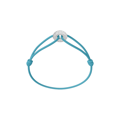 Mini Silver Soho Pavé Cord Bracelet
