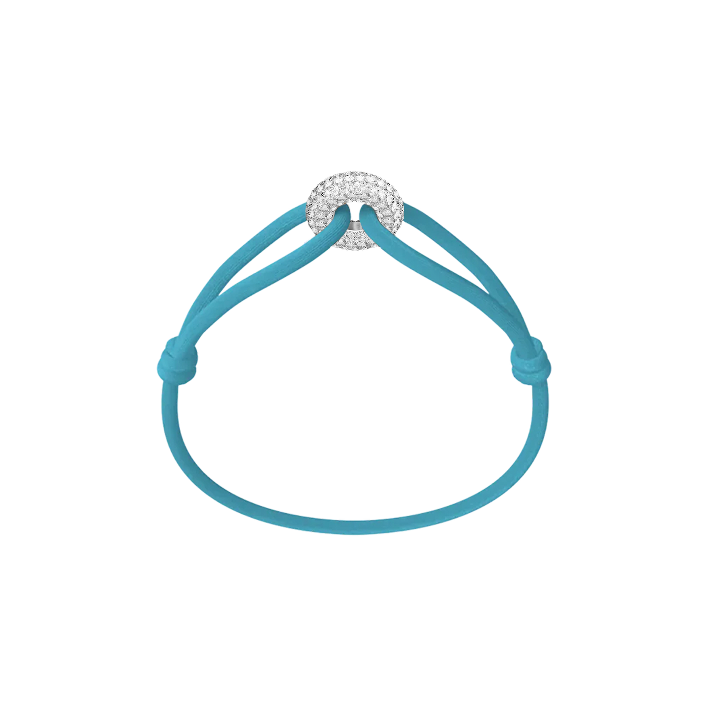 Silver Soho Pavé Cord Bracelet