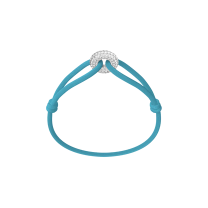 Silver Soho Pavé Cord Bracelet