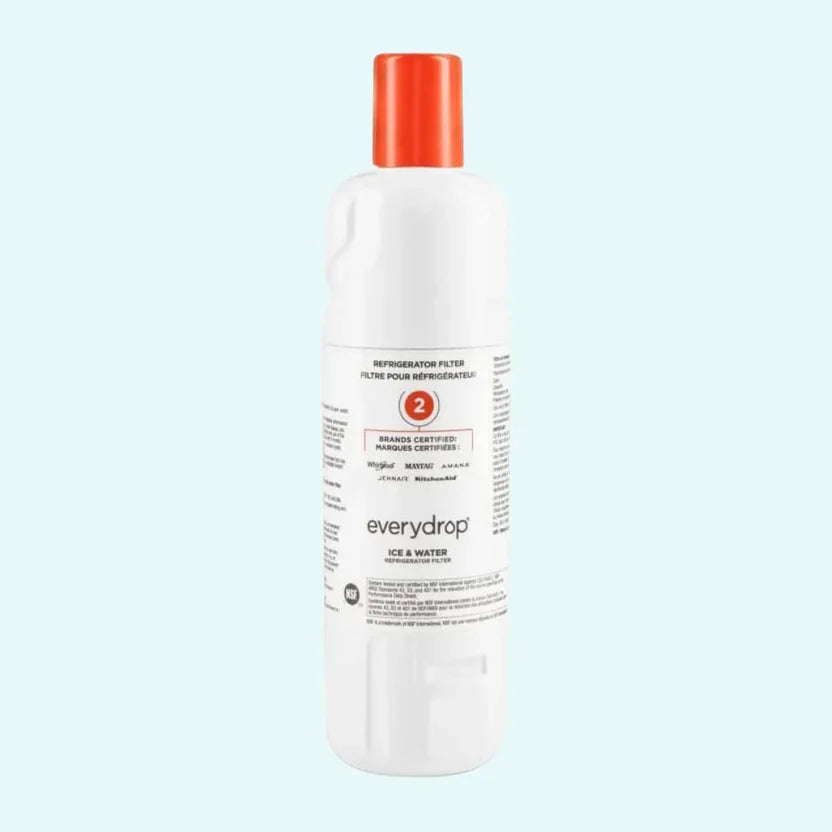 Genuine EveryDrop EDR2RXD1 Refrigerator Water Filter 2 Replacement for Whirlpool & KitchenAid – 1 to 4 Pack
