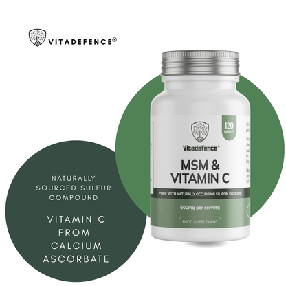 MSM + Vitamin C | Vegan Capsules – 120 Count