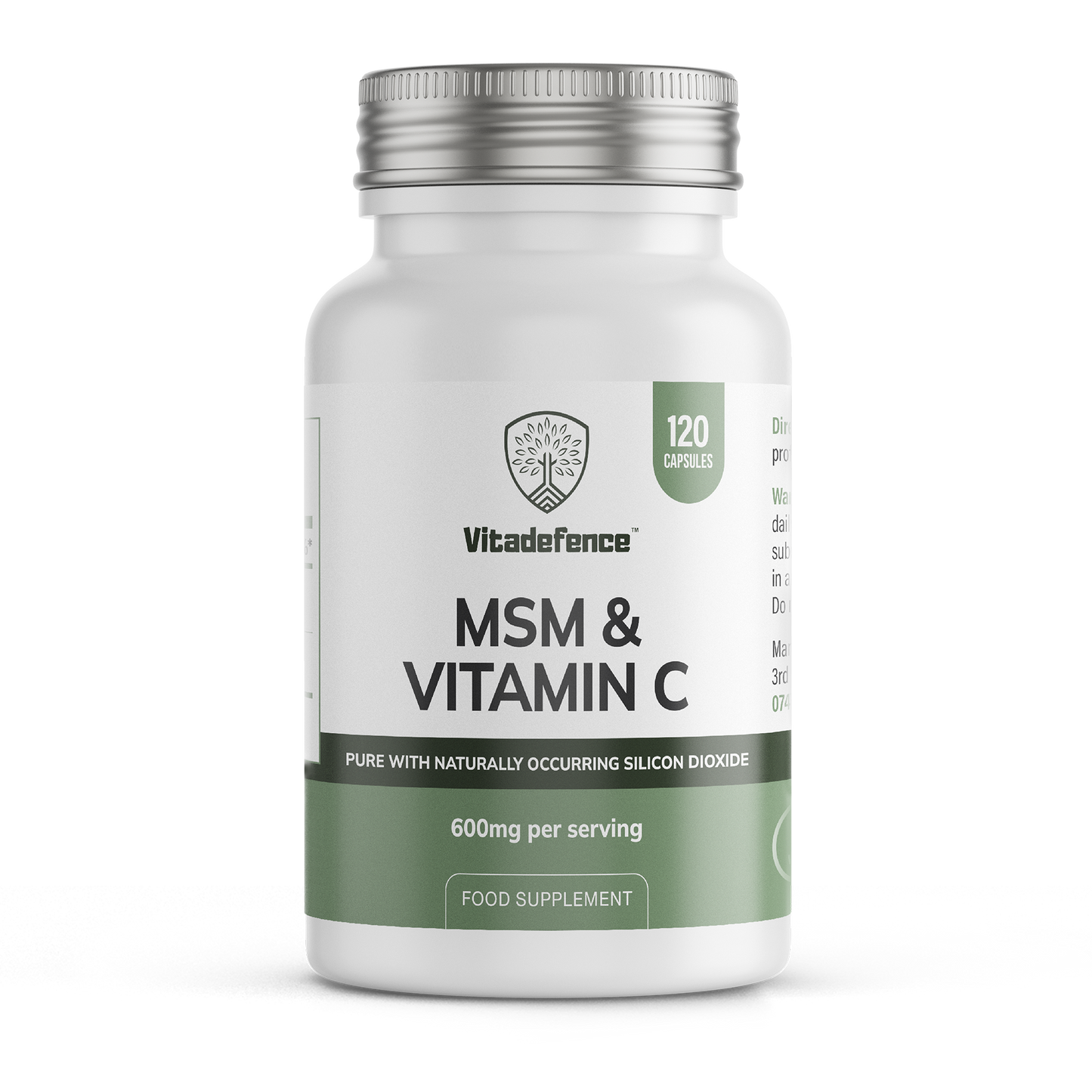 MSM + Vitamin C | Vegan Capsules – 120 Count