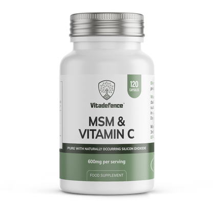 MSM + Vitamin C | Vegan Capsules – 120 Count