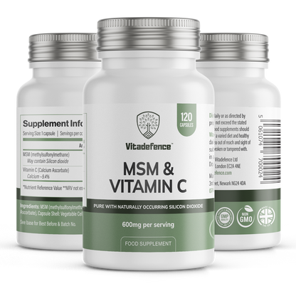 MSM + Vitamin C | Vegan Capsules – 120 Count