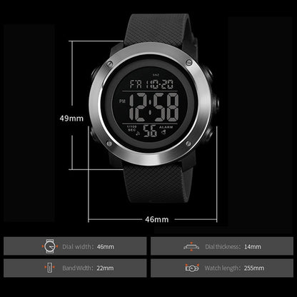 SKMEI 1426 Multifunctional Outdoor Fashion Noctilucent Waterproof Black Machine Rubber Ring Digital Watch, Black Machine Rubber Ring, 1426 Black Machine Rubber Ring