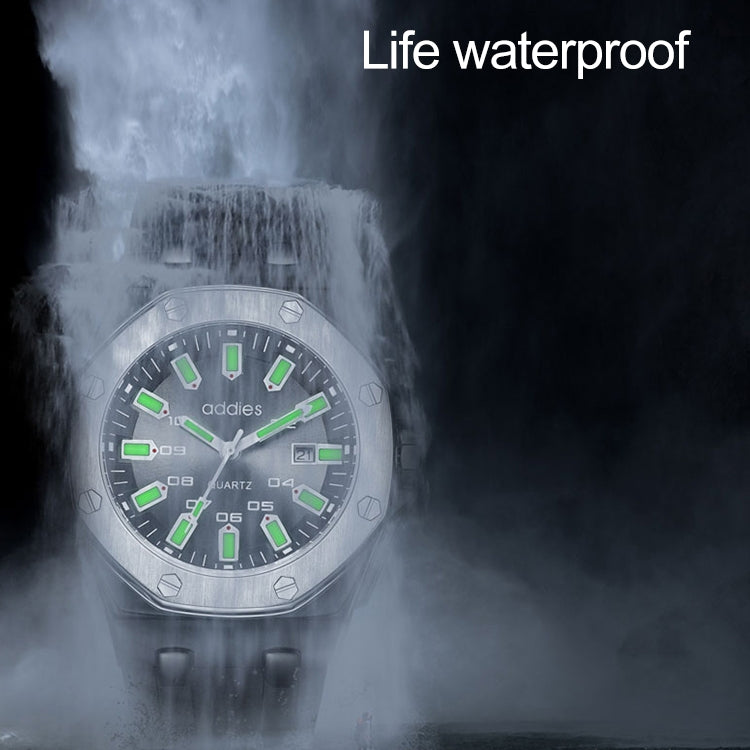 addies MY-052 Business Multifunctional Luminous Watch Silicone Watchstrap Watch for Men