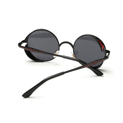 Retro Carved Round Sunglasses, Sunglasses#silver frame ice blue, Sunglasses#silver frame gray sheet, Sunglasses#silver frame white mercury, Sunglasses#rimmed gray tablets, Sunglasses#Tyrant gold box gold, Sunglasses#Gold frame gray sheet               ...