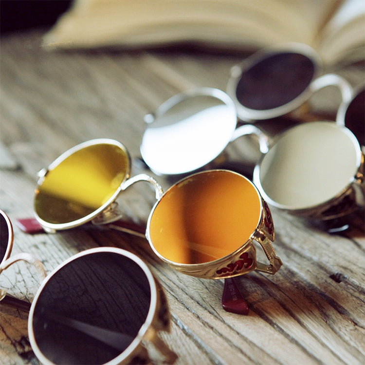 Retro Carved Round Sunglasses, Sunglasses#silver frame ice blue, Sunglasses#silver frame gray sheet, Sunglasses#silver frame white mercury, Sunglasses#rimmed gray tablets, Sunglasses#Tyrant gold box gold, Sunglasses#Gold frame gray sheet               ...