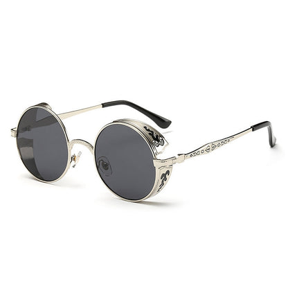 Retro Carved Round Sunglasses, Sunglasses#silver frame ice blue, Sunglasses#silver frame gray sheet, Sunglasses#silver frame white mercury, Sunglasses#rimmed gray tablets, Sunglasses#Tyrant gold box gold, Sunglasses#Gold frame gray sheet               ...