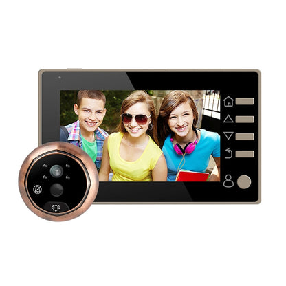 M4300D 4.3 inch TFT Color Display Screen 3.0MP Security Camera Video Smart Doorbell, Support TF Card (32GB Max) & Night Vision & Motion Detection, M4300D Black, M4300D