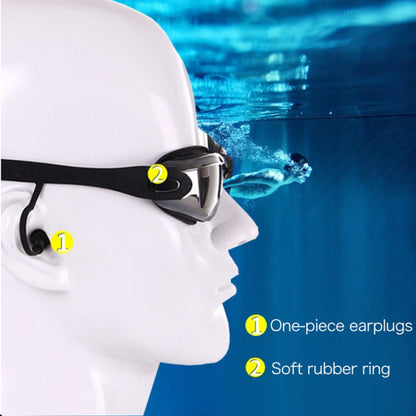 High-definition Waterproof Fogproof Swimming Goggles with Swimming Cap, Swimming Goggles with Cap (Black), Swimming Goggles with Cap (Pink), Swimming Goggles with Cap (Blue)