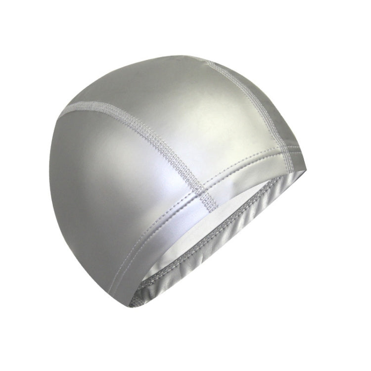 Adult Waterproof PU Coating Stretchy Swimming Cap Keep Long Hair Dry Ear Protection Swim Cap, PU Swim Cap (Black), PU Swim Cap (Blue), PU Swim Cap (Silver), PU Swim Cap (Baby Blue), PU Swim Cap (Pink)