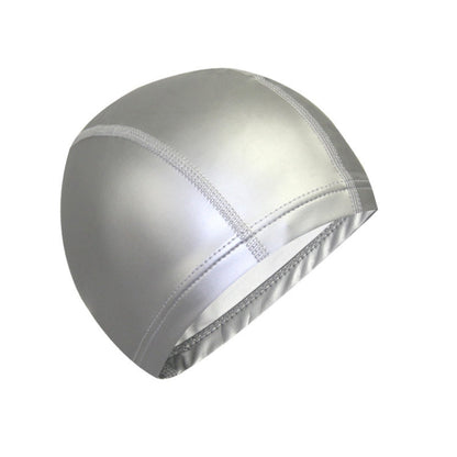 Adult Waterproof PU Coating Stretchy Swimming Cap Keep Long Hair Dry Ear Protection Swim Cap, PU Swim Cap (Black), PU Swim Cap (Blue), PU Swim Cap (Silver), PU Swim Cap (Baby Blue), PU Swim Cap (Pink)