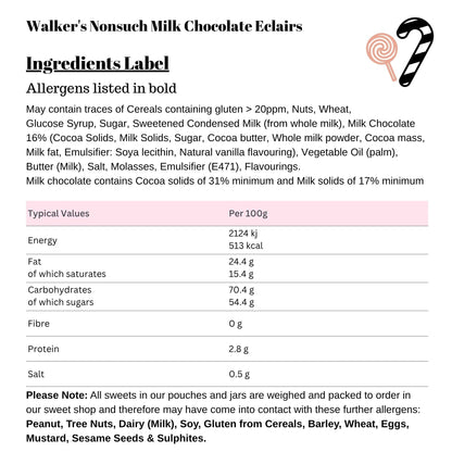 Walker's Nonsuch Milk Chocolate Eclairs