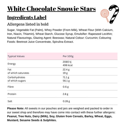 White Chocolate Snowie Stars