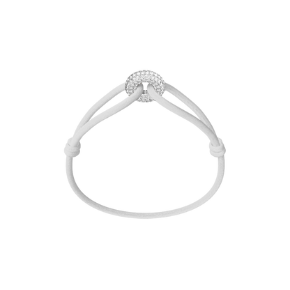 Silver Soho Pavé Cord Bracelet