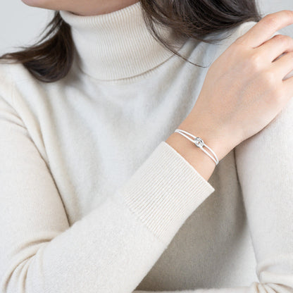 Mini Silver Soho Diamond Cord Bracelet