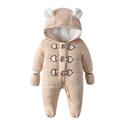 Quilted And Velvet Warm Baby Onesies, 59, 66, 73, 80, 90