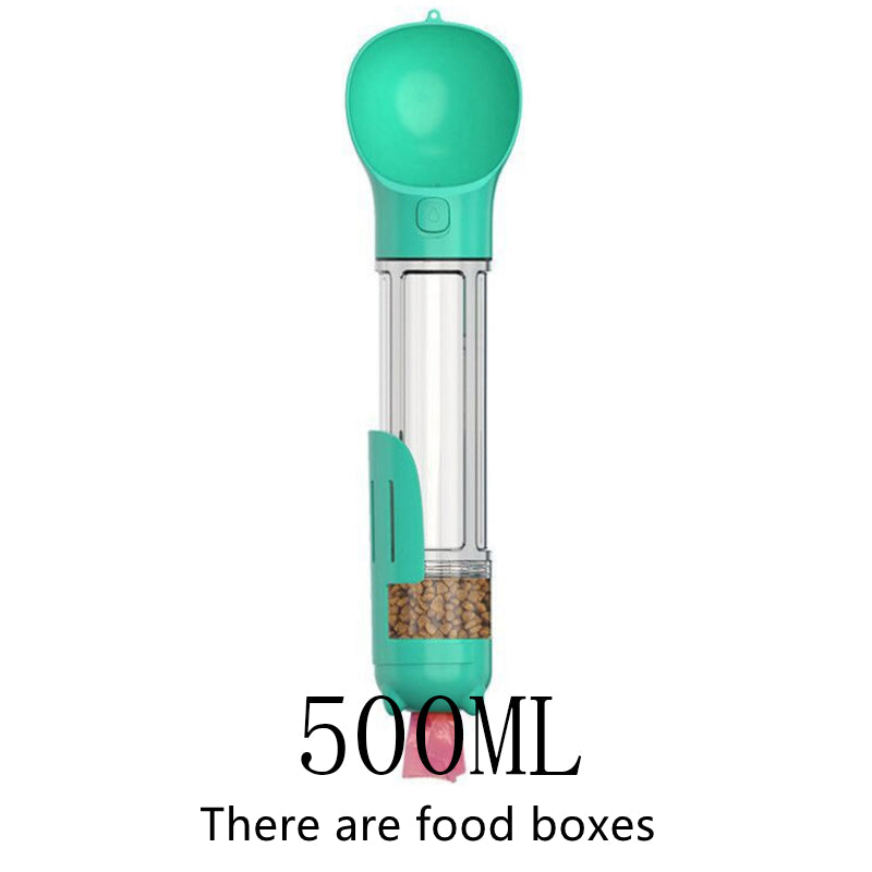 4 in 1 Pet Multi-functional Water Bottle Capacity: 300ml - 500ml
