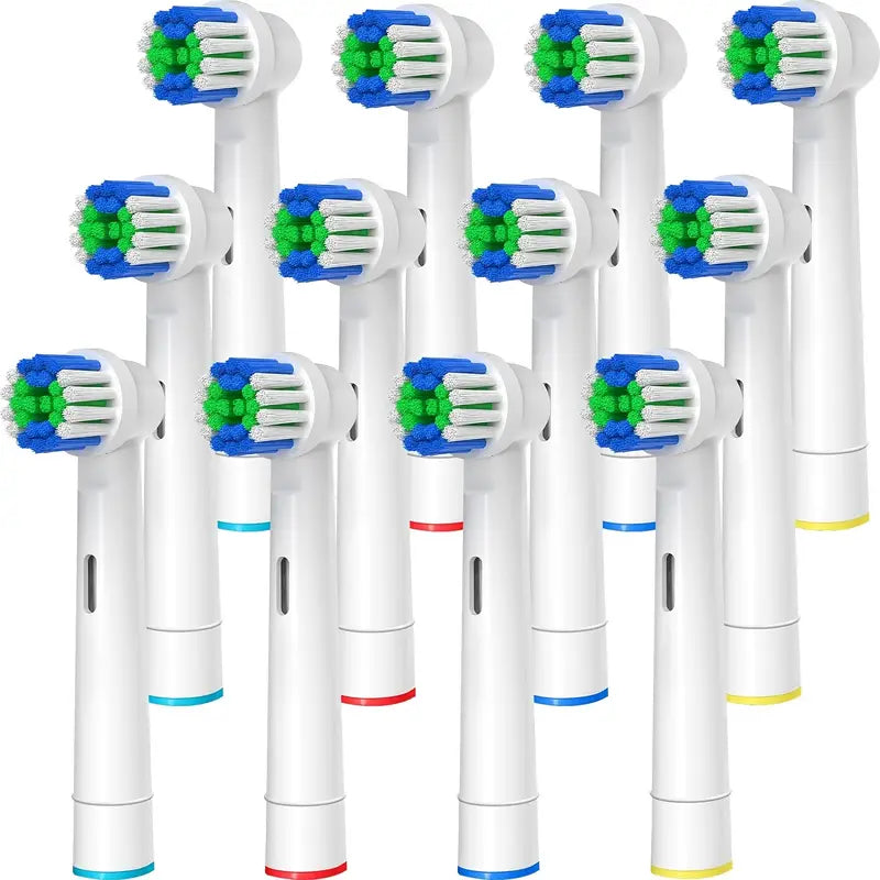 Pack of 12 Replacement Toothbrush Heads Compatible With Oral-B, Electric Toothbrush Heads Brush Heads Suitable For Oral B Replacement Heads Refill Pro 500/1000/1500/3000/3757/5000/7000/7500/8000