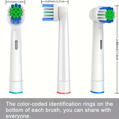 Pack of 4 Toothbrush Heads Brush Heads Suitable For Oral B Replacement Heads Refill Pro 500/1000/1500/3000/3757/5000/7000/7500/8000