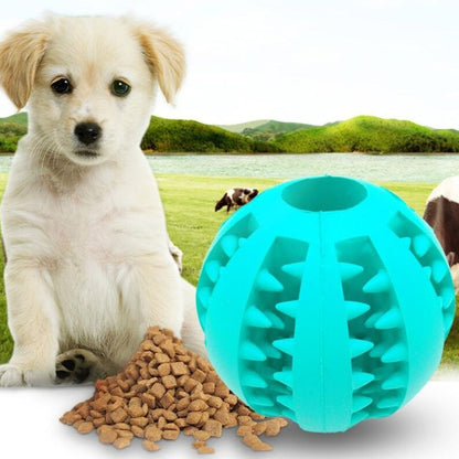 TUGME Pet Slow Feeder Dog Toy Cute Funny Rubber Dog Ball Toy