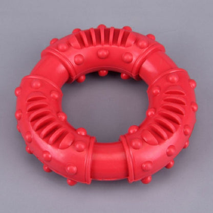 TUGME Pet Supplies Chewing Teeth Cleaning Teeth Rubber Interactive Circle Dog Toy Donut Donut Pet Toy